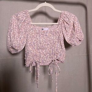 SO Floral Puff Sleeve Blouse